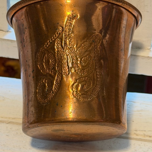 Other - Embossed Copper Cup with Monogram